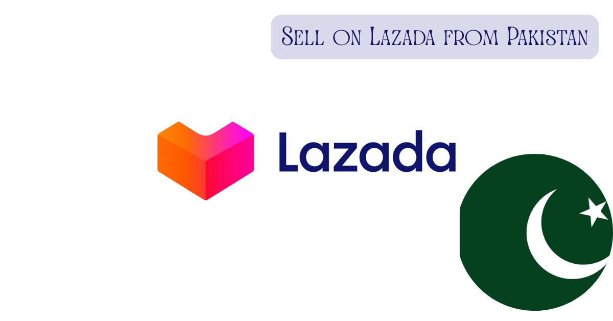 The lazda logo, pakistan flag and the typing: Sell on Lazada from Pakistan