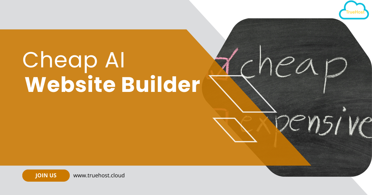 Shows the graphic highlighting cheap over expensive and the title cheap ai website builder